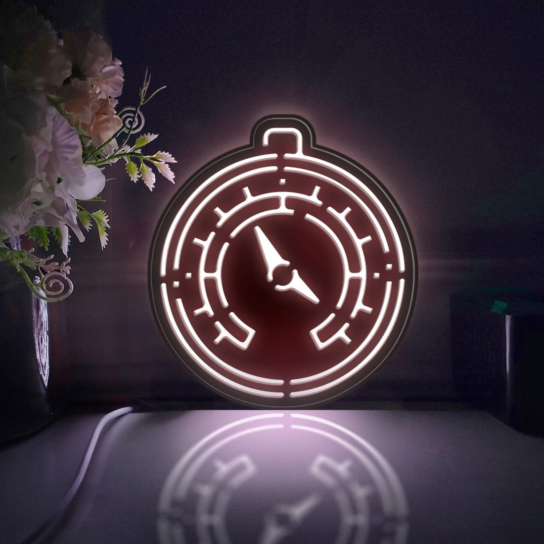 Barometer Led Light Box, Scientific Measurement Tool Wall Art Decor, Light Sign, Desktop Decorations, Gift For Science Enthusiasts