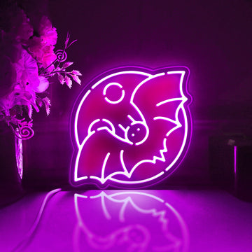 Flying Bat Led Light Box, Halloween Night Wall Art Decor, Light Sign, Desktop Decorations, Bedroom Decor, Gift For Kids, Spooky Decor