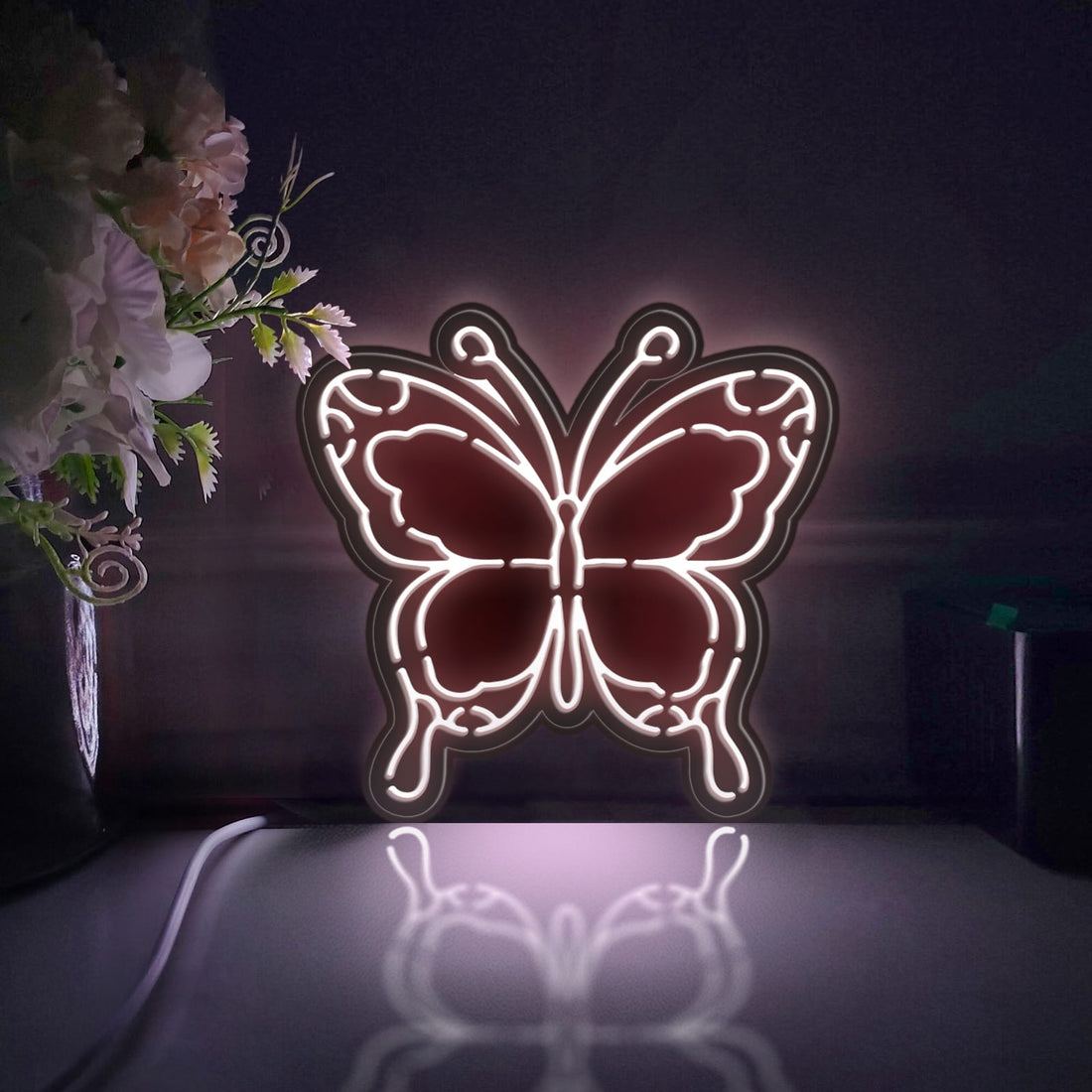 Beautiful Butterfly Led Light Box, Insect Wall Art Decor, Light Sign, Desktop Decorations, Gift For Nature Lovers, Insect Enthusiast