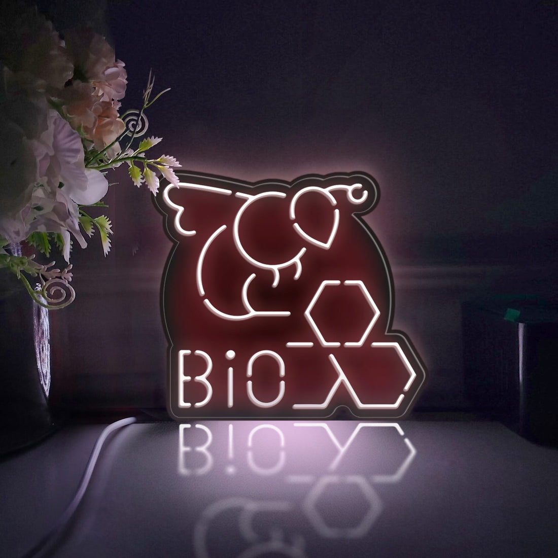 Bee And Beehive Led Light Box, Bee Wall Art Decor, Personalized Light Sign, Desktop Decorations, Bedroom Decor, Gift For Nature Enthusiasts