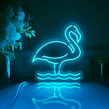 Flamingo Led Light Box, Wall Art Decor, Personalized Light Sign, Neon-like Desktop Decorations, Bedroom Decor, Gift For Teens, Beach Lover