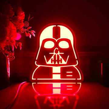 Boss Chief Darth Vader Led Light Box, Star Wars Wall Art Decor, Personalized Light Sign, Desktop Decorations, Bedroom Decor, Gift For Kids