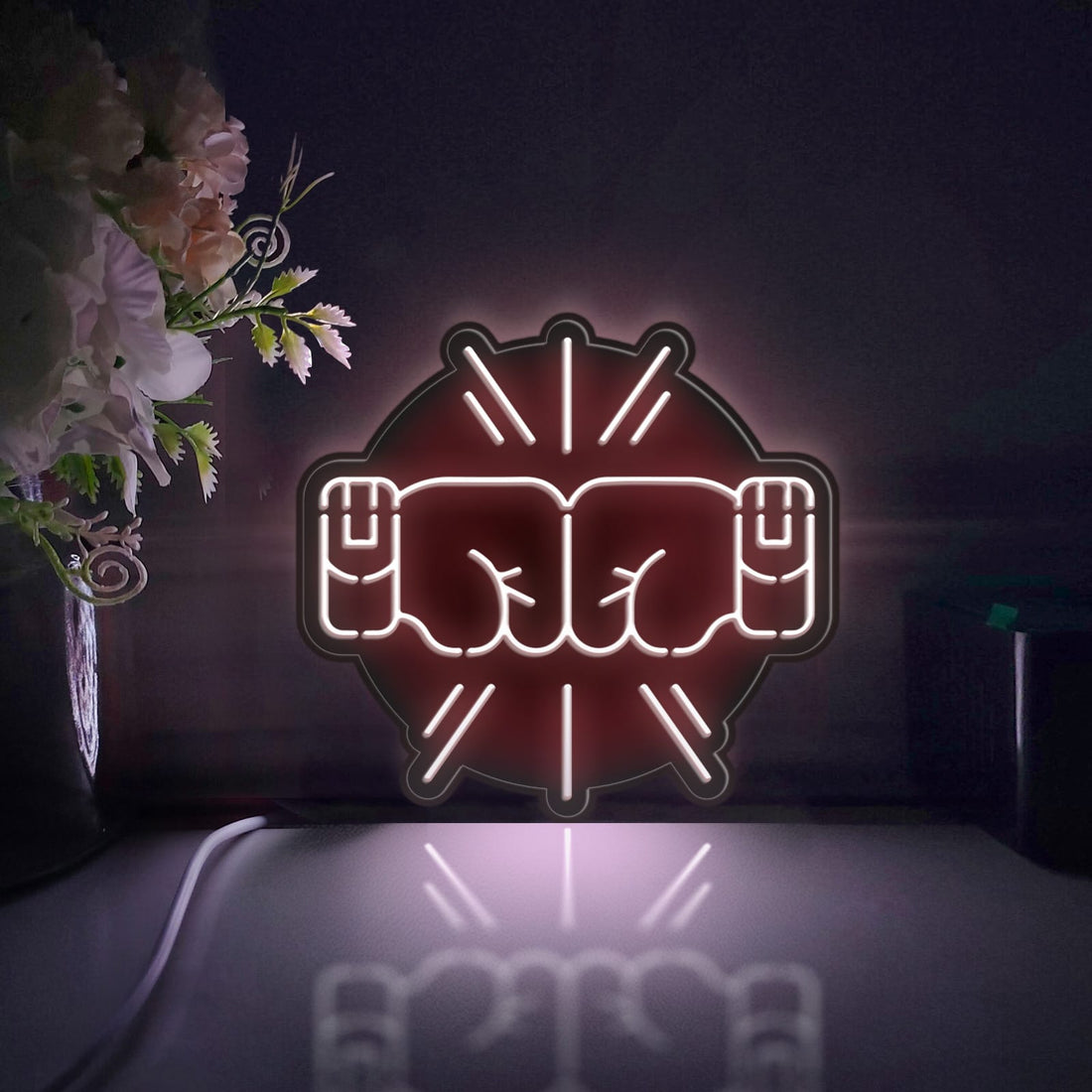 Boxing Led Light Box, Boxer Wall Art Decor, Light Sign, Desktop Decorations, Bedroom Decor, Gift For Fitness Enthusiasts, Sports Lover