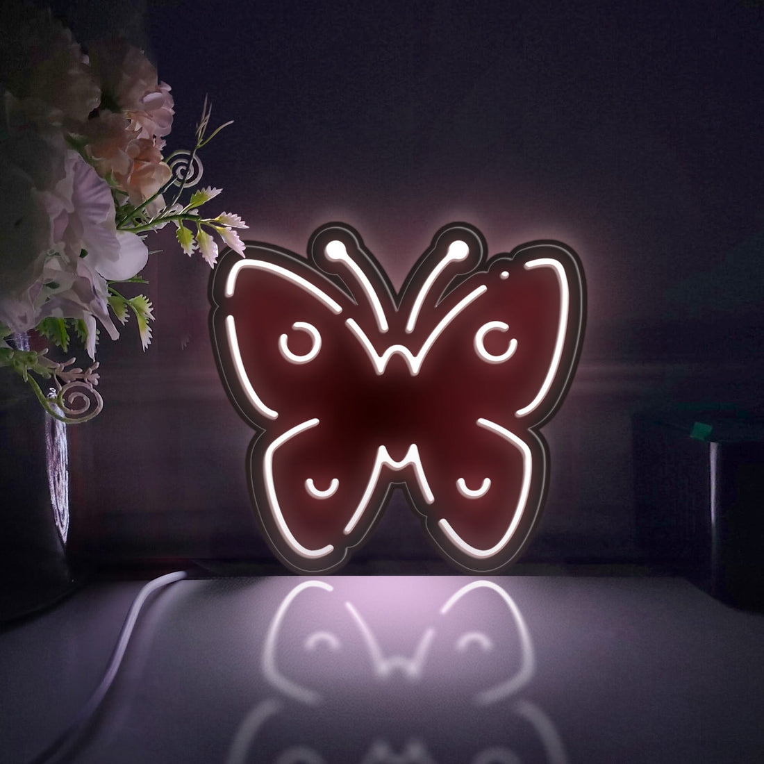 Butterfly Led Light Box, Insect Wall Art Decor, Light Sign, Desktop Decorations, Bedroom Decor, Gift For Nature Enthusiasts, Spring Lover