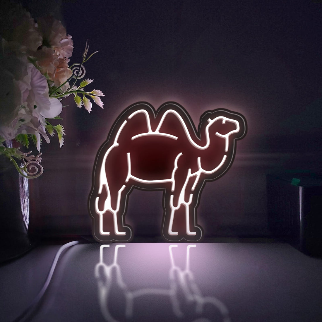 Camel Led Light Box, Animal Wall Art Decor, Light Sign, Desktop Decorations, Bedroom Decor, Gift For Desert Lovers, Animal Enthusiast