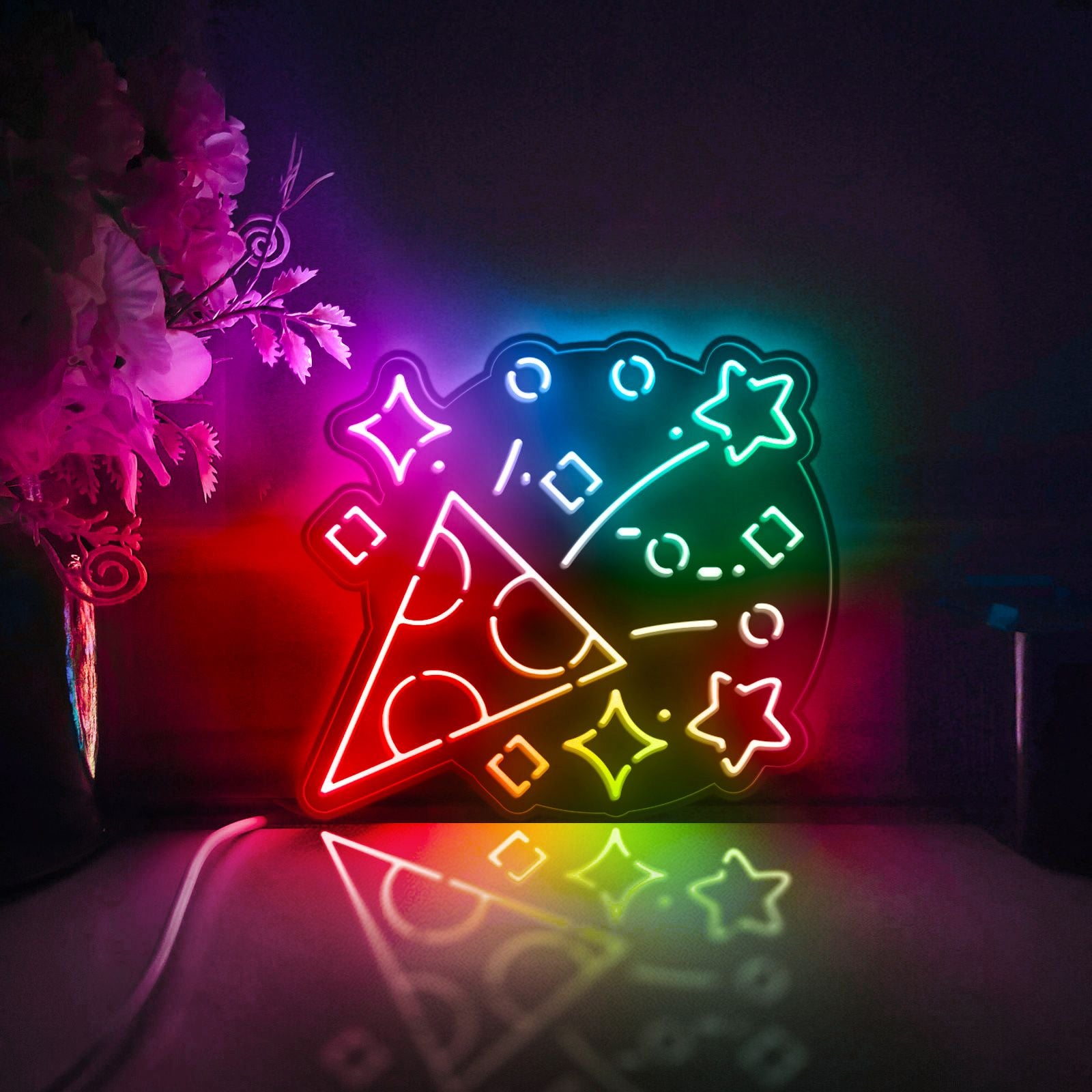 Firework Led Light Box, Carnival Wall Art Decor, Personalized Light Sign, Neon-like Rgb Desktop Decorations, Bedroom Decor, Gift