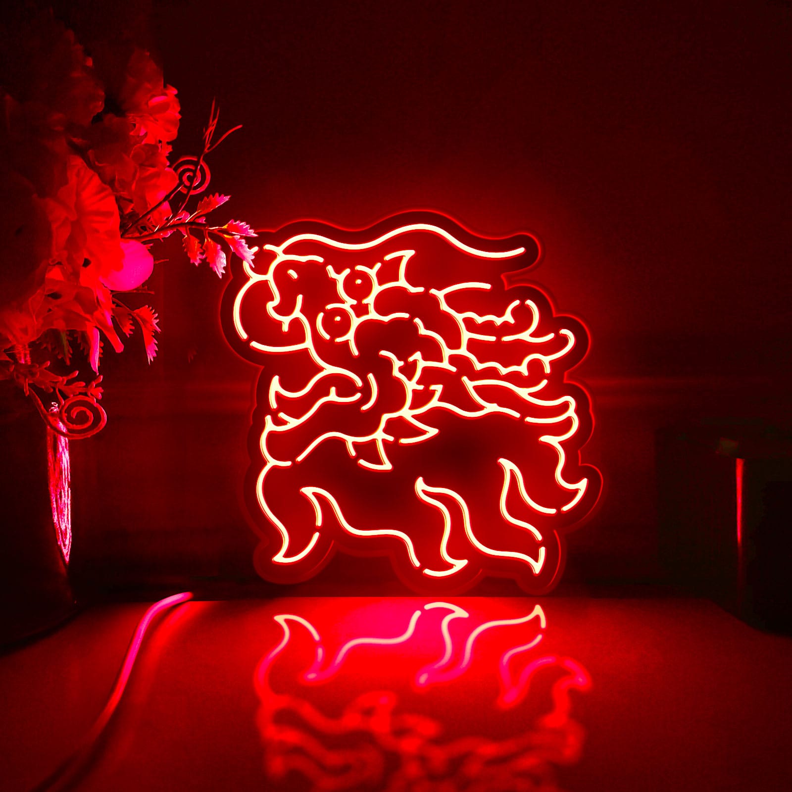 Chinese Dragon Led Light Box, Dragon Wall Art Decor, Light Sign, Desktop Decorations, Gift For Mythology Lovers, Cultural Enthusiast