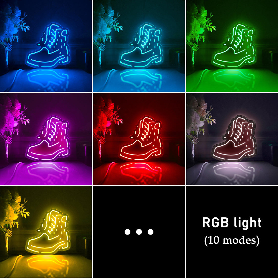 Men's Boot Led Light Box, Boot Wall Art Decor, Personalized Light Sign, Desktop Decorations, Bedroom Decor, Gift For Fashion Enthusiasts