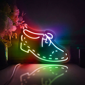 Fashionable Wingtip Shoe Led Light Box, Shoe Wall Art Decor, Personalized Light Sign, Neon-like Desktop Decorations, Bedroom Decor, Gift
