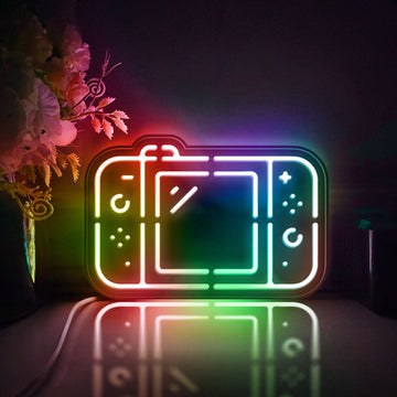 Game Console Led Light Box, Game Controller Wall Art Decor, Light Sign, Desktop Decorations, Room Decor, Gift For Gamers, Tech Enthusiast