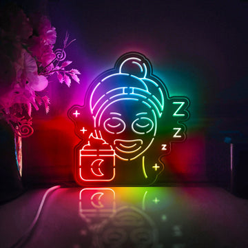 Cream Mask Led Light Box, Skin Care Wall Art Decor, Personalized Light Sign, Neon-like Rgb Desktop Decorations, Bedroom Decor, Gift