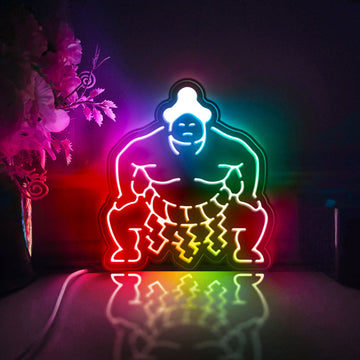 Sumo Led Light Box, Sumo Wall Art Decor, Light Sign, Desktop Decorations, Bedroom Decor, Gift For Wrestling Fans, Culture Enthusiast