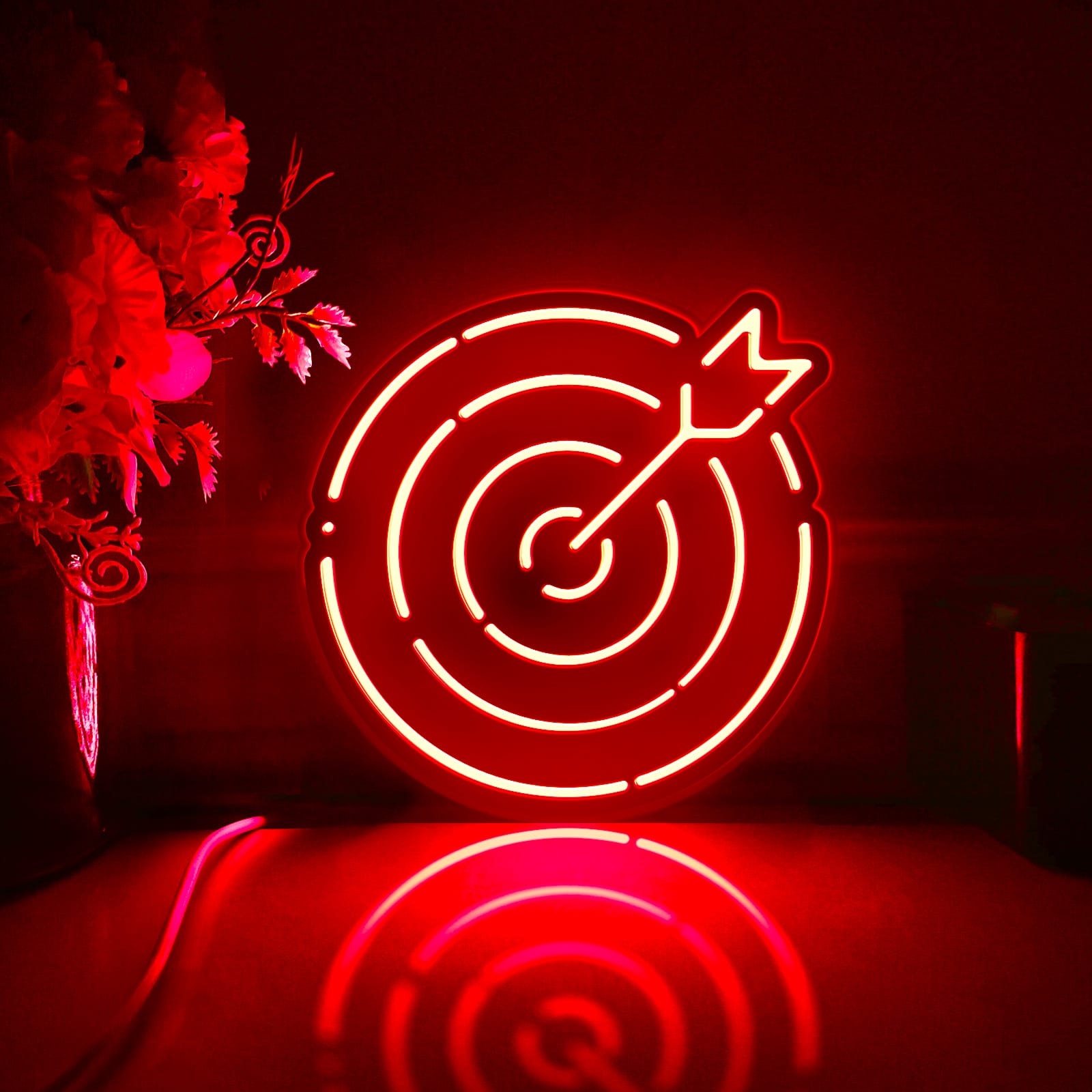 Dart Game Led Light Box, Dart Wall Art Decor, Personalized Light Sign, Neon-like Rgb Desktop Decorations, Bedroom Decor, Gift For Gamers