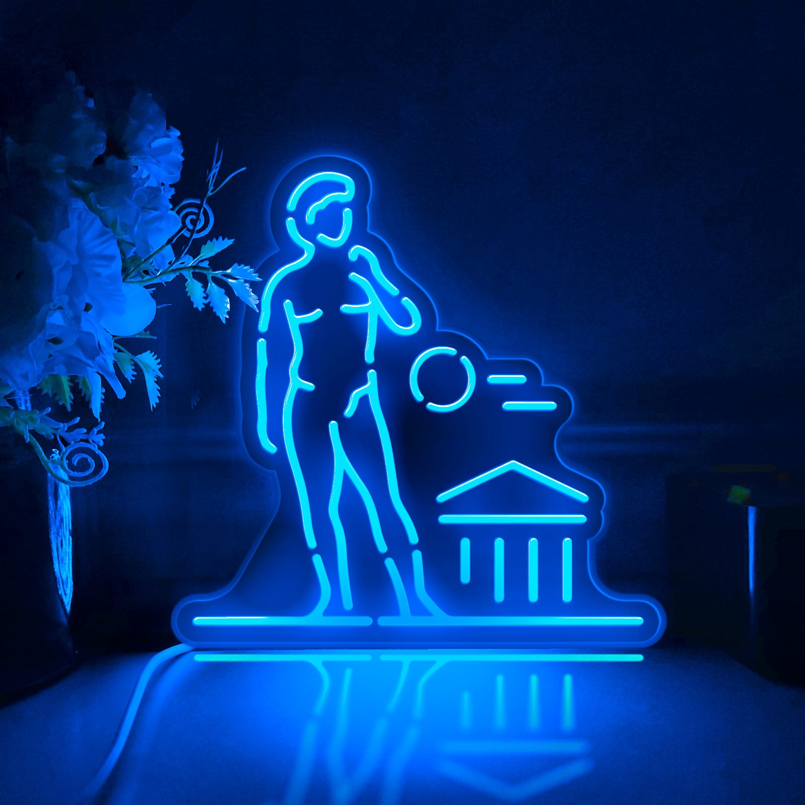 Renaissance Statue David Led Light Box, Renaissance Wall Art Decor, Light Sign, Desktop Decorations, Bedroom Decor, Gift For Art Lovers