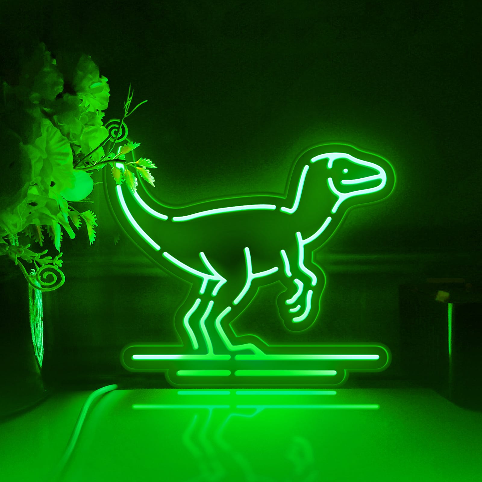 Dinosaur Led Light Box, Wall Art Decor, Personalized Light Sign, Desktop Decoration, Bedroom Decor, Gift For Kids, Dinosaur Enthusiast