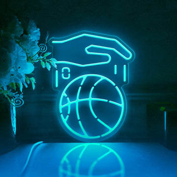 Basketball Led Light Box, Slap Basketball Wall Art Decor, Light Sign, Desktop Decorations, Gift For Sports Fans, Basketball Player