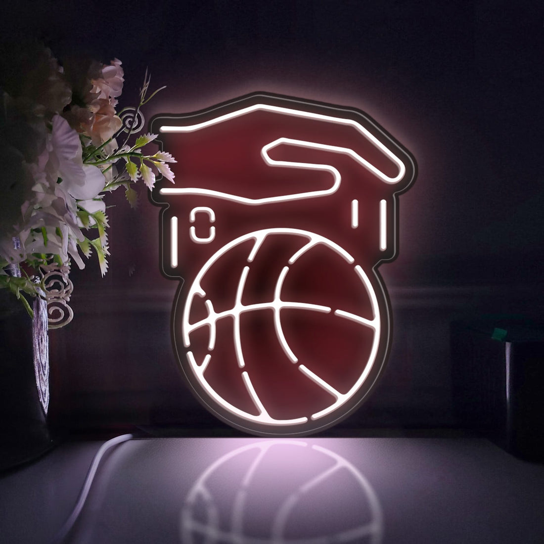 Basketball Led Light Box, Slap Basketball Wall Art Decor, Light Sign, Desktop Decorations, Gift For Sports Fans, Basketball Player