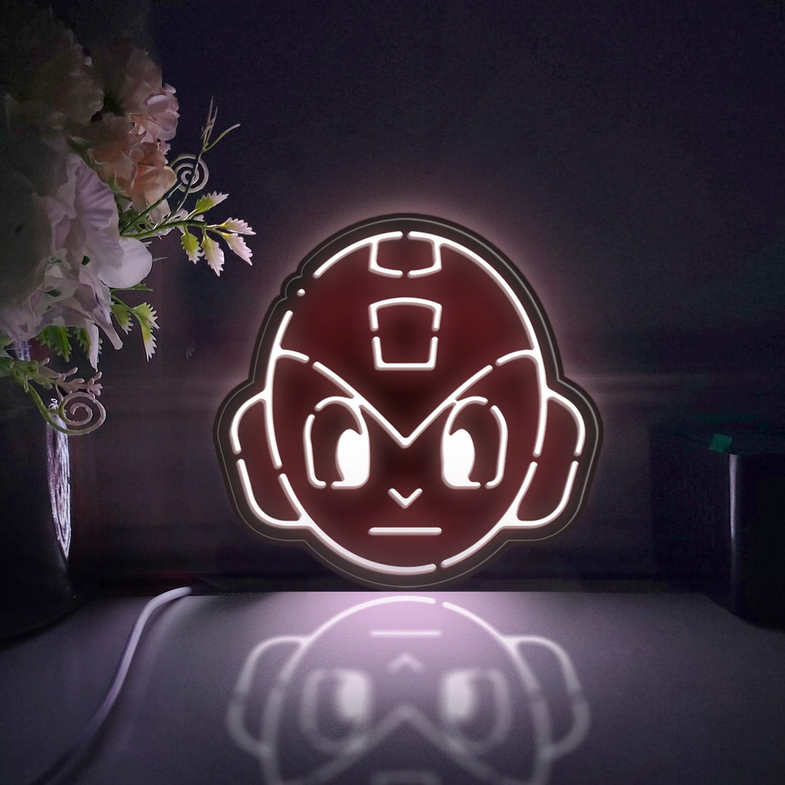 Megaman Led Light Box, Game Wall Art Decor, Light Sign, Desktop Decorations, Bedroom Decor, Gift For Retro Gamers, Video Game Fan