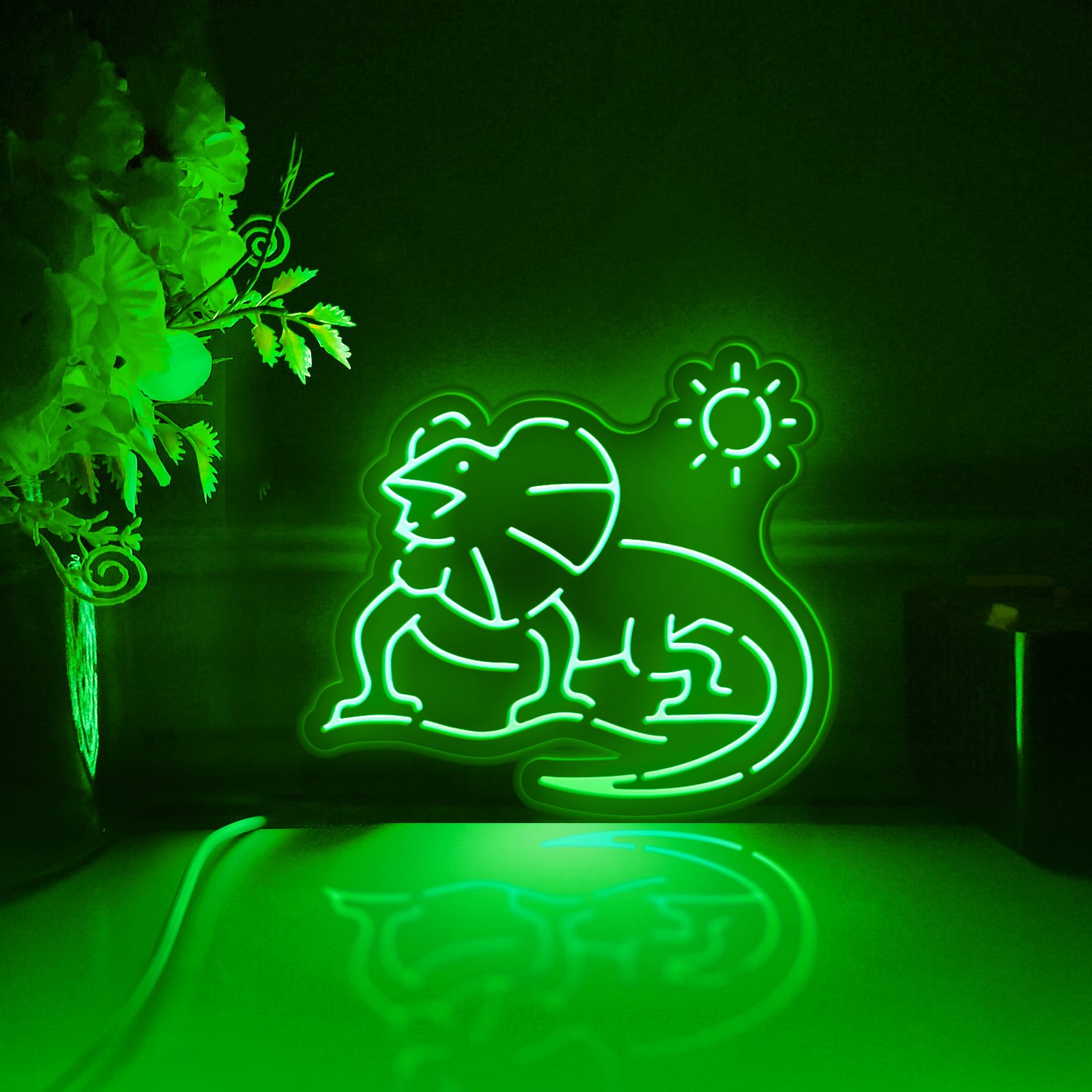 Frilly Lizard Led Light Box, Lizard Wall Art Decor, Personalized Light Sign, Desktop Decorations, Bedroom Decor, Gift For Reptile Lovers