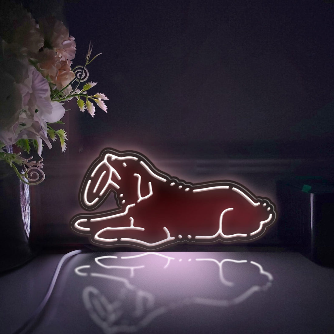 Golden Retriever Holding A Frisbee Led Light Box, Lying Golden Retriever Wall Art Decor, Lighted Desktop Decoration, Gift For Dog Lovers