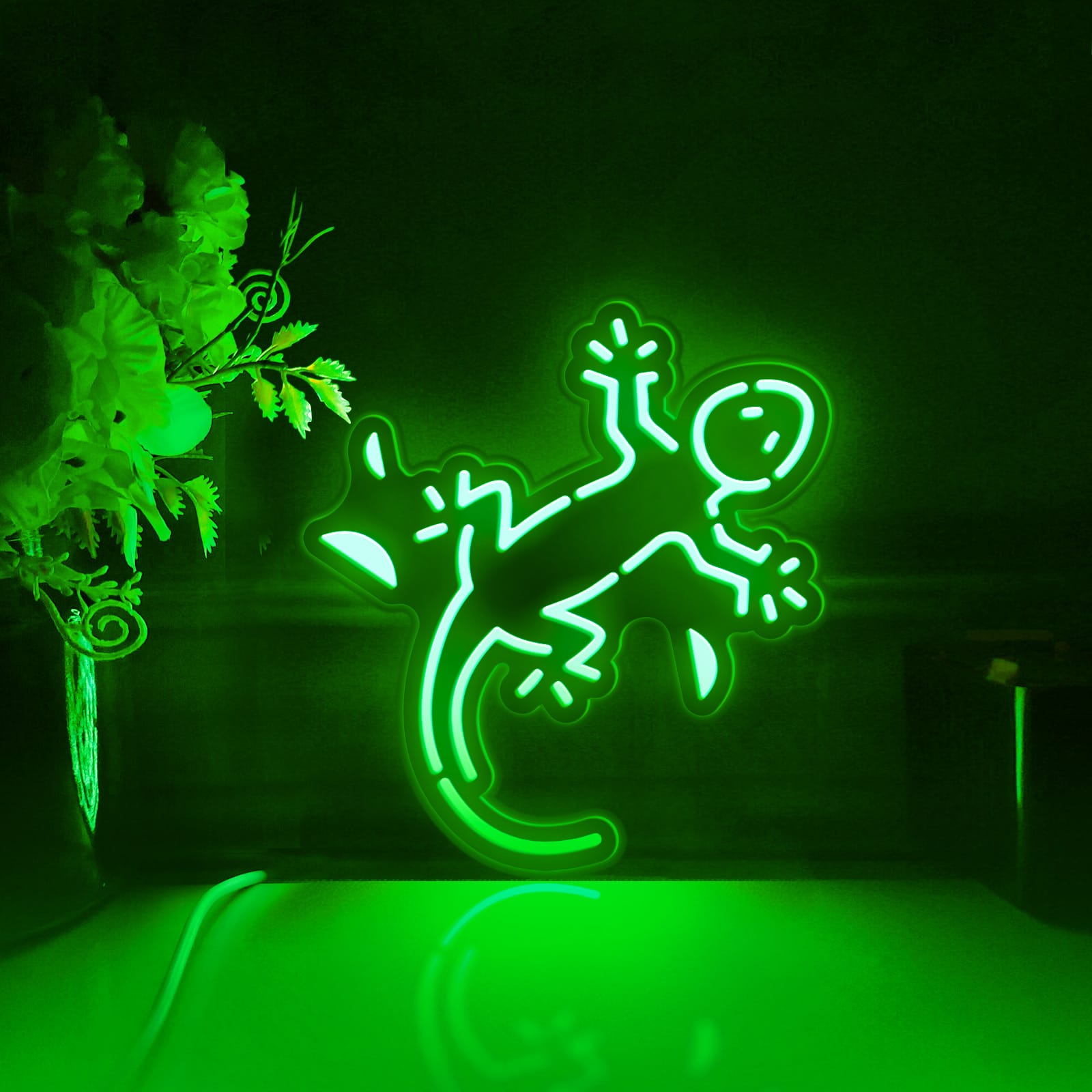 Gecko Led Light Box, Lizard Wall Art Decor, Personalized Light Sign, Rgb Desktop Decorations, Bedroom Decor, Gift For Reptile Enthusiasts