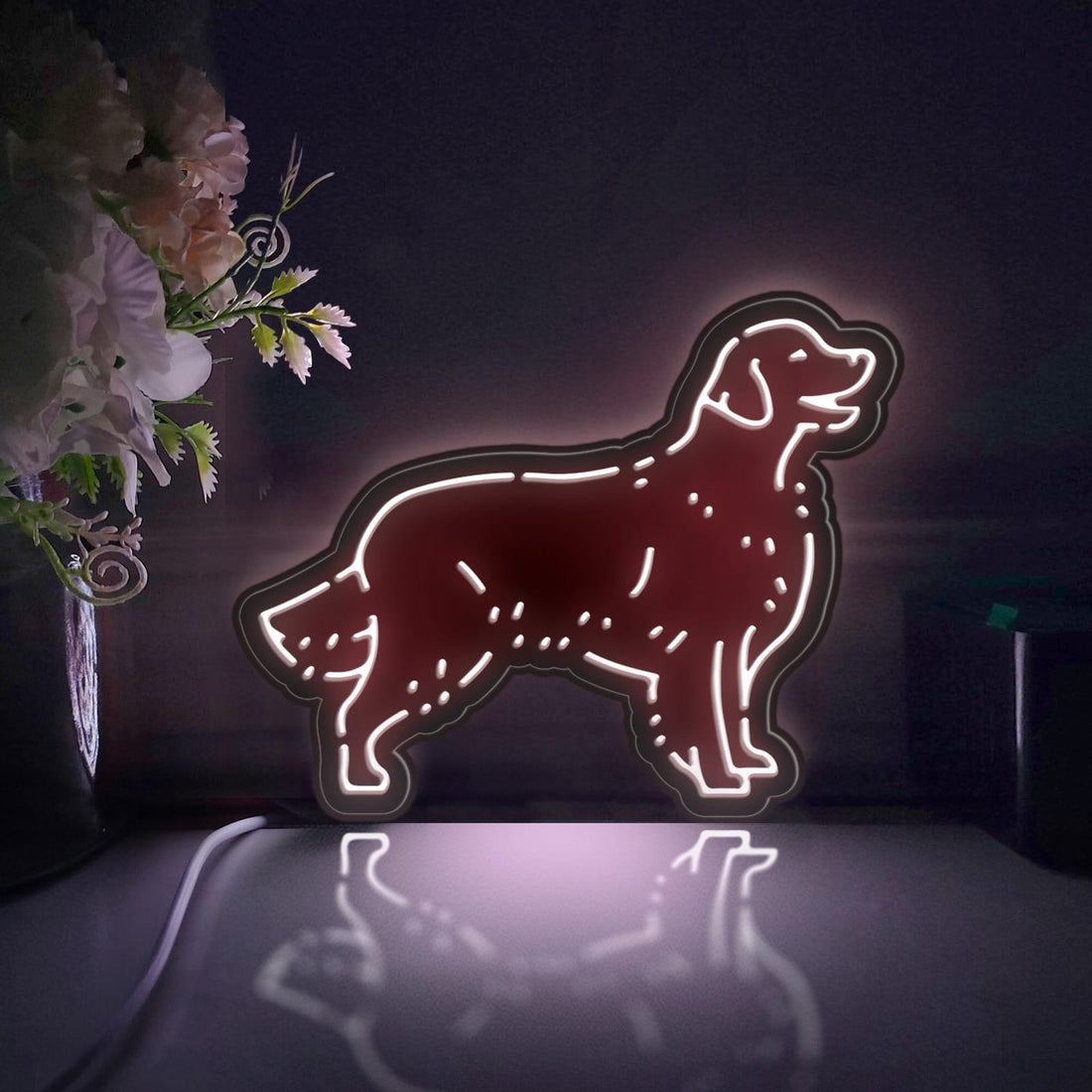 Golden Retriever Dog Led Light Box, Pet Dog Wall Art Decor, Light Sign, Desktop Decorations, Room Decor, Gift For Dog Owners, Animal Lovers