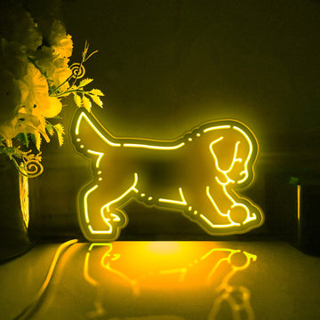 Golden Retriever Puppy Led Light Box, Pet Dog Wall Art Decor, Light Sign, Desktop Decorations, Bedroom Decor, Gift For Puppy Lovers, Kids