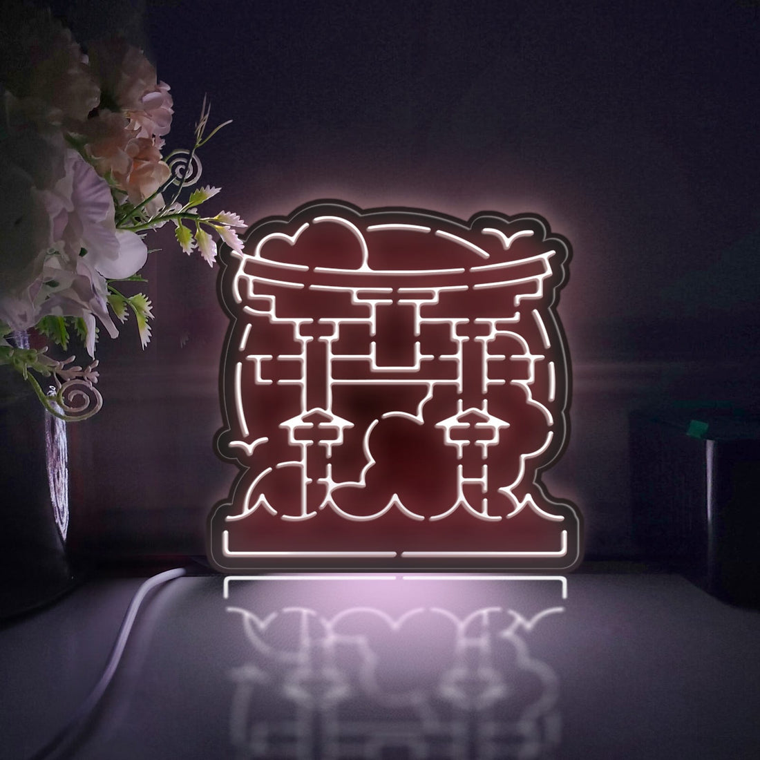 Japanese Landmark Itsukushima Led Light Box, Shrine Wall Art Decor, Light Sign, Desktop Decorations, Bedroom Decor, Gift For Travel Lovers