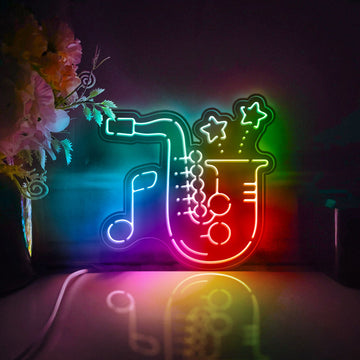 Jazz Music Saxophone Led Light Box, Musical Instrument Wall Art Decor, Lighted Desktop Decoration, Gift For Jazz Enthusiasts, Music Lovers