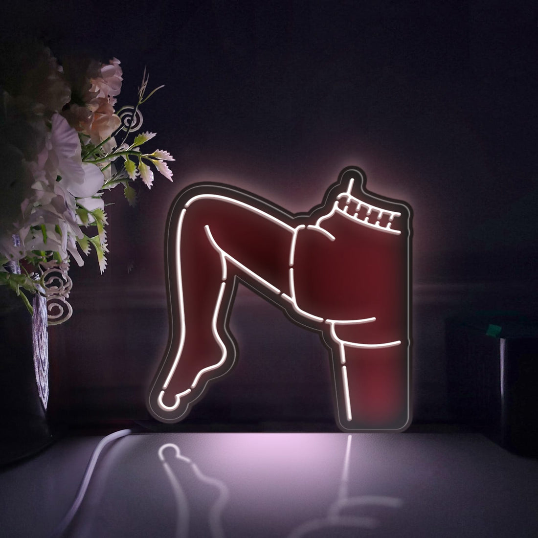 Knee-knocking Led Light Box, Kickboxing Wall Art Decor, Light Sign, Desktop Decorations, Gift For Martial Arts Enthusiasts, Sports Fans