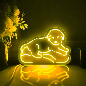 Puppy Lying On Pillow Led Light Box, Pet Dog Wall Art Decor, Light Sign, Desktop Decorations, Bedroom Decor, Gift For Dog Lovers, Kids