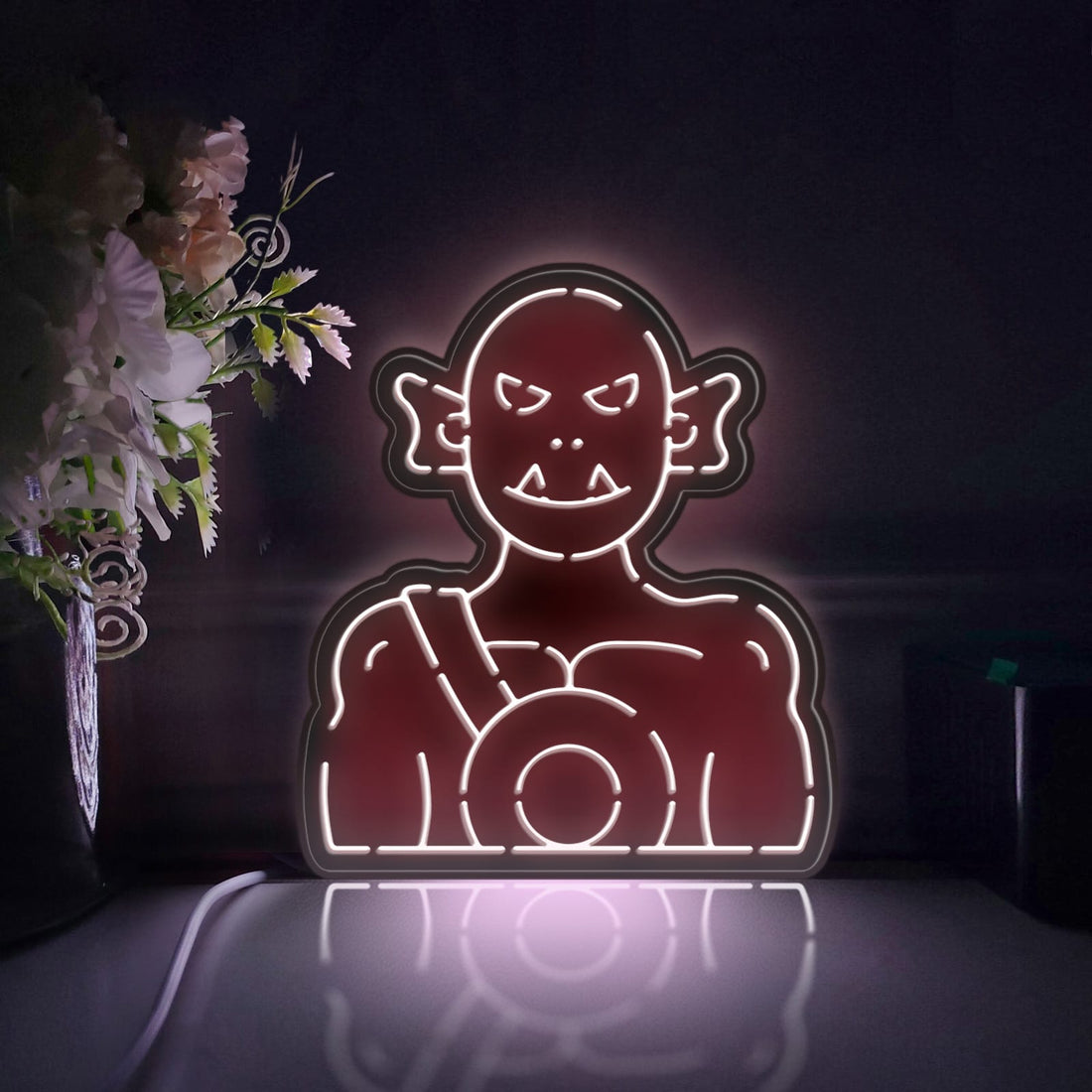 Monster Led Light Box, Giant Devil Wall Art Decor, Personalized Light Sign, Rgb Desktop Decorations, Bedroom Decor, Gift For Horror Fans