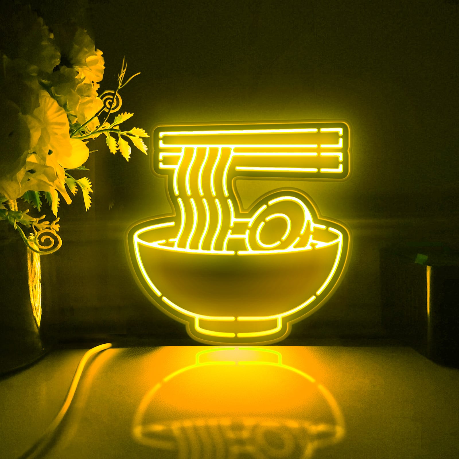 Asian Food Noodle Led Light Box, Ramen Noodle Wall Art Decor, Personalized Light Sign, Neon-like Desktop Decorations, Bedroom Decor, Gift
