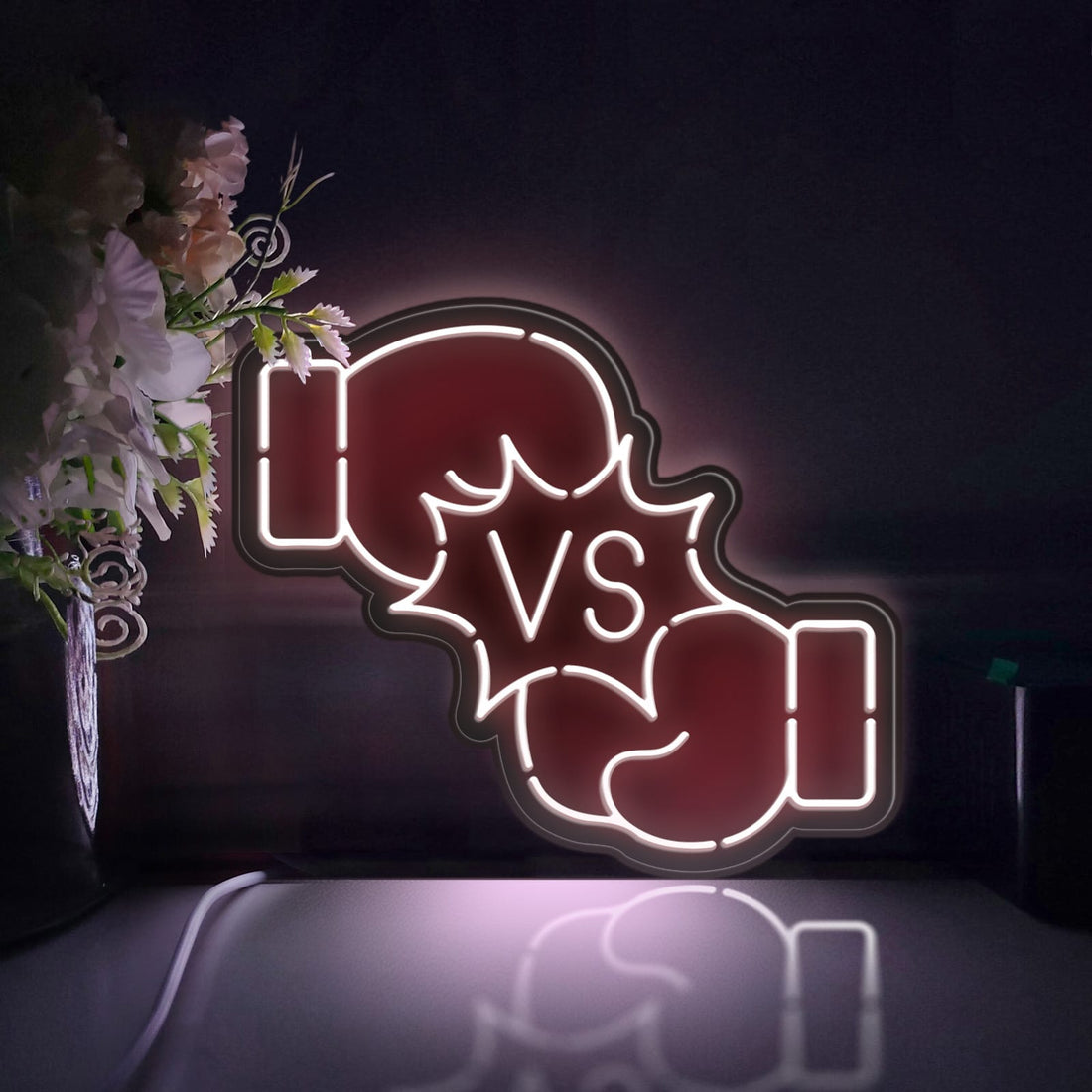 Boxing Match Opponent Led Light Box, Boxing Match Wall Art Decor, Light Sign, Desktop Decorations, Gift For Boxing Enthusiasts, Sports Fans