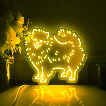 Pomeranian Breed Led Light Box, Pet Dog Wall Art Decor, Personalized Light Sign, Desktop Decorations, Bedroom Decor, Gift For Dog Lovers