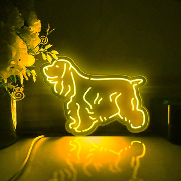 Spaniel Breed Led Light Box, Pet Dog Wall Art Decor, Personalized Light Sign, Rgb Desktop Decorations, Bedroom Decor, Gift For Dog Lovers