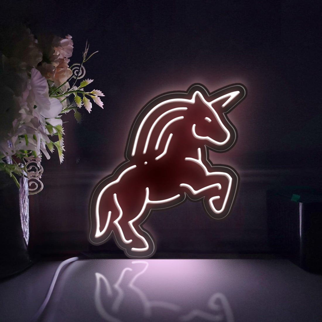 Unicorn Led Light Box, Wall Art Decor, Personalized Light Sign, Neon-like Rgb Desktop Decorations, Bedroom Decor, Gift For Kids
