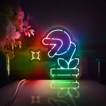 Video Game Mario Led Light Box, Piranha Plant Wall Art Decor, Light Sign, Desktop Decorations, Bedroom Decor, Gift For Gamers, Kids