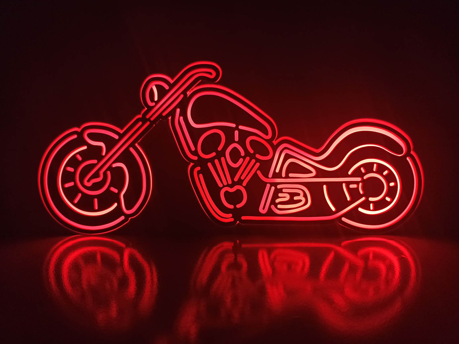 Garage Motorcycle LED Sign, Motorbike Led Light Sign, Motorcycle Ornaments, Motorcycle Wall Hangings, Garage Sign, Man Cave Led Light Box
