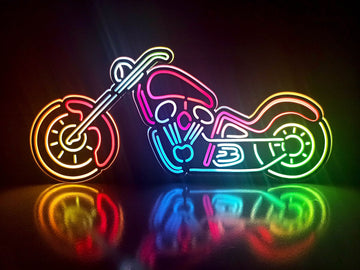 Garage Motorcycle LED Sign, Motorbike Led Light Sign, Motorcycle Ornaments, Motorcycle Wall Hangings, Garage Sign, Man Cave Led Light Box