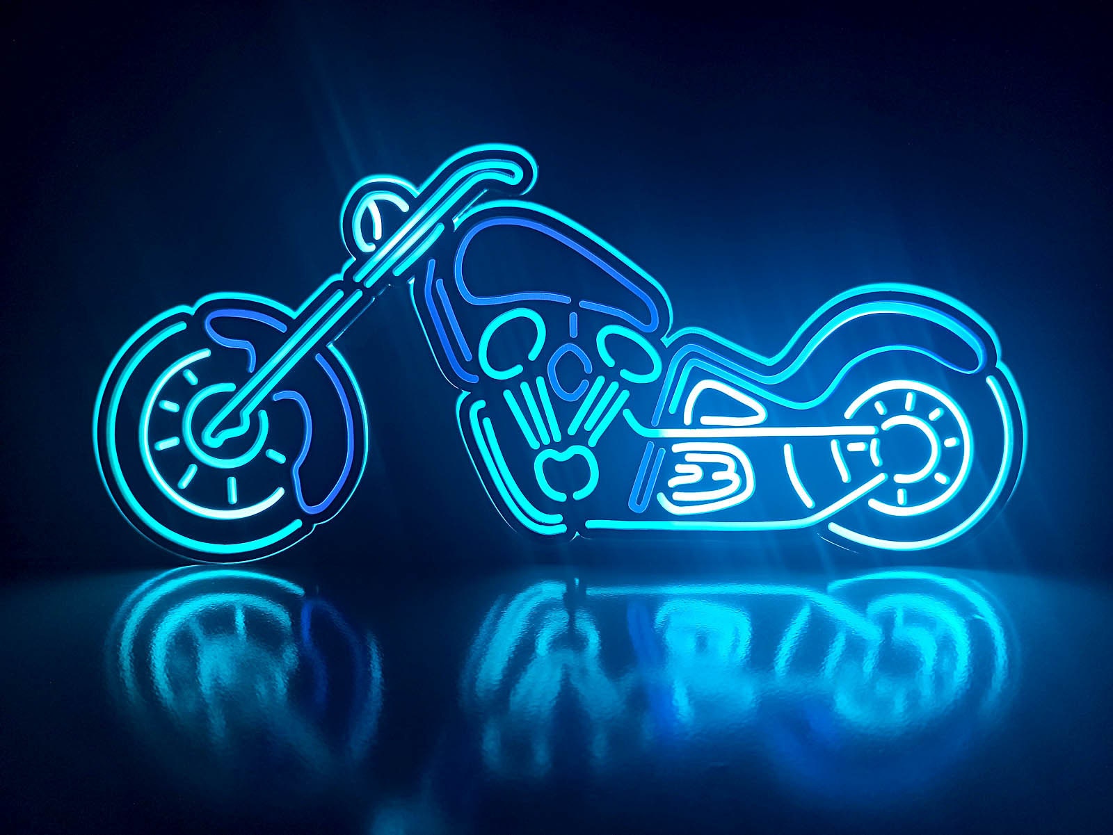 Garage Motorcycle LED Sign, Motorbike Led Light Sign, Motorcycle Ornaments, Motorcycle Wall Hangings, Garage Sign, Man Cave Led Light Box