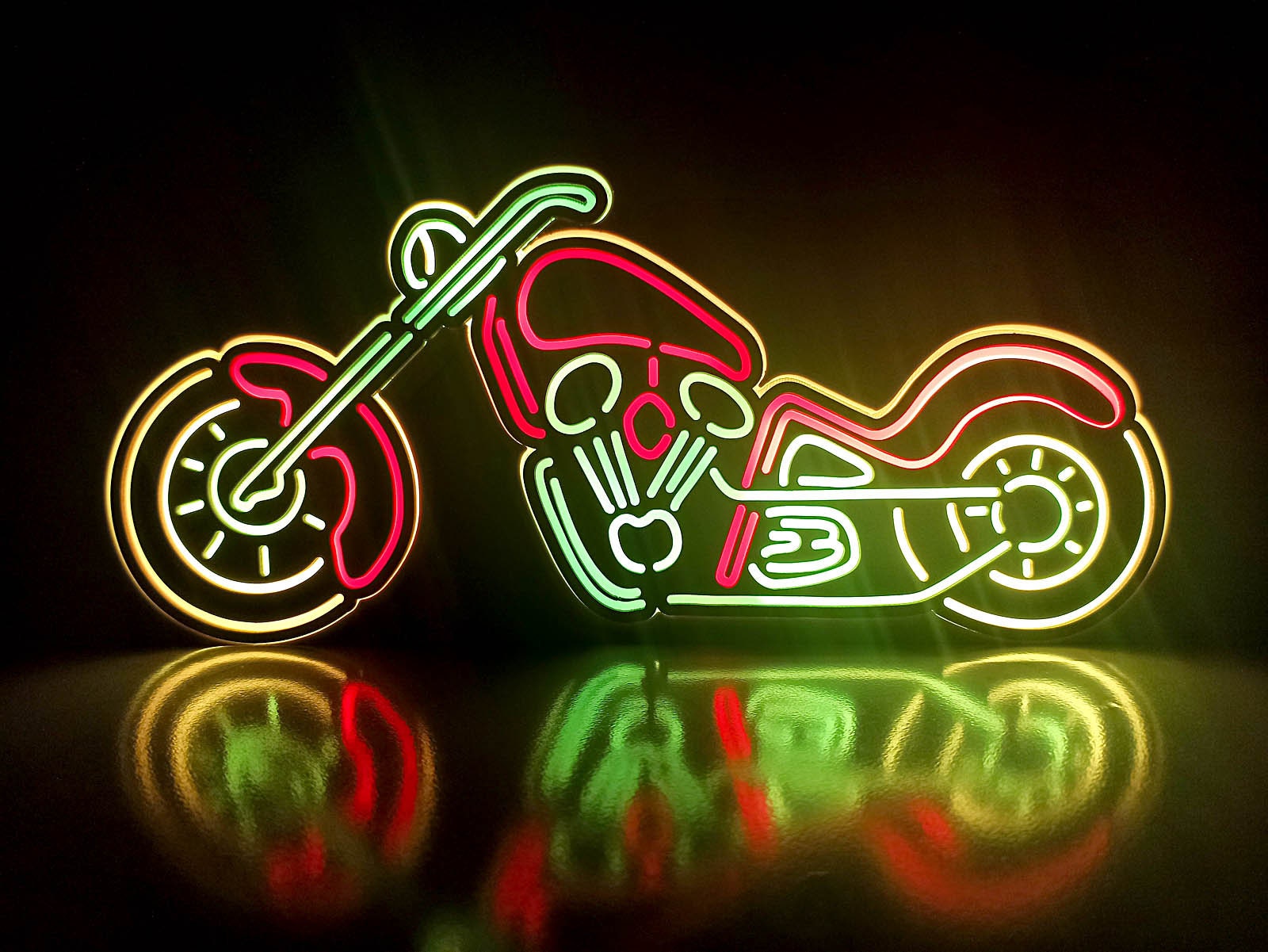 Garage Motorcycle LED Sign, Motorbike Led Light Sign, Motorcycle Ornaments, Motorcycle Wall Hangings, Garage Sign, Man Cave Led Light Box