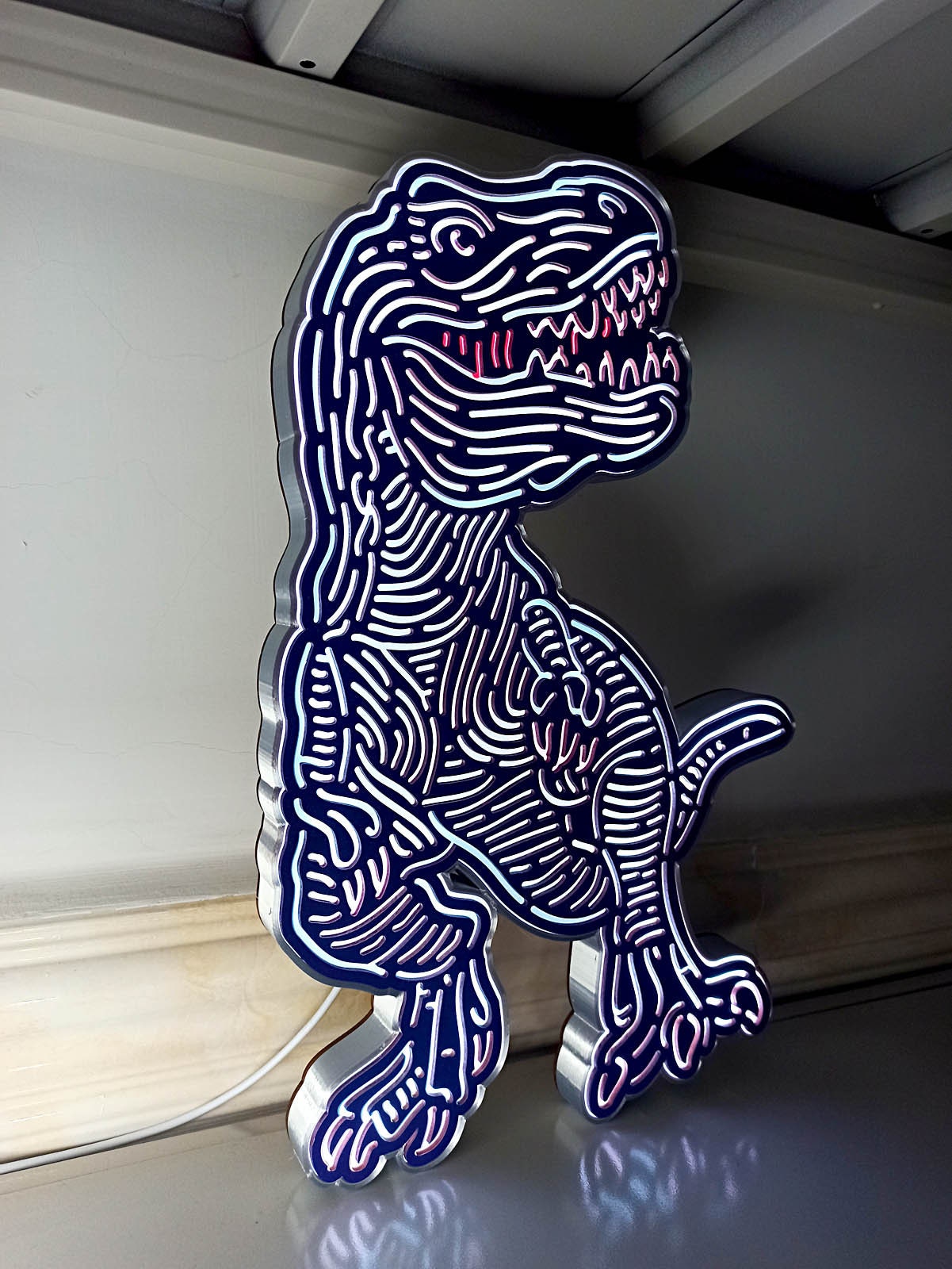 Dinosaur T-Rex LED Light, Dinosaur Led Wall Art, Dinosaur T-Rex Decoration, T-Rex Lamp, Dinosaur Desktop Ornaments, Dinosaur Toys For Child