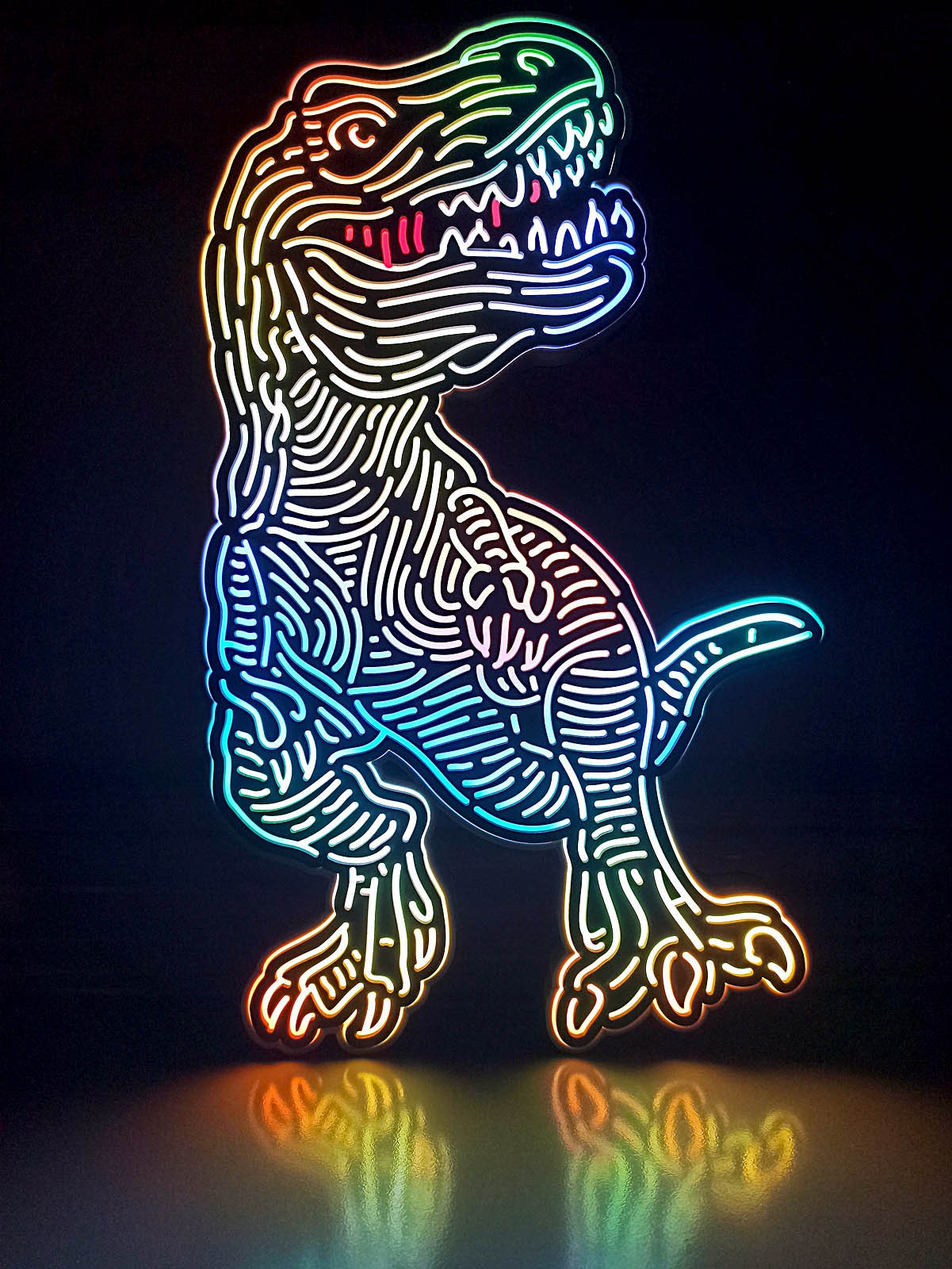 Dinosaur T-Rex LED Light, Dinosaur Led Wall Art, Dinosaur T-Rex Decoration, T-Rex Lamp, Dinosaur Desktop Ornaments, Dinosaur Toys For Child