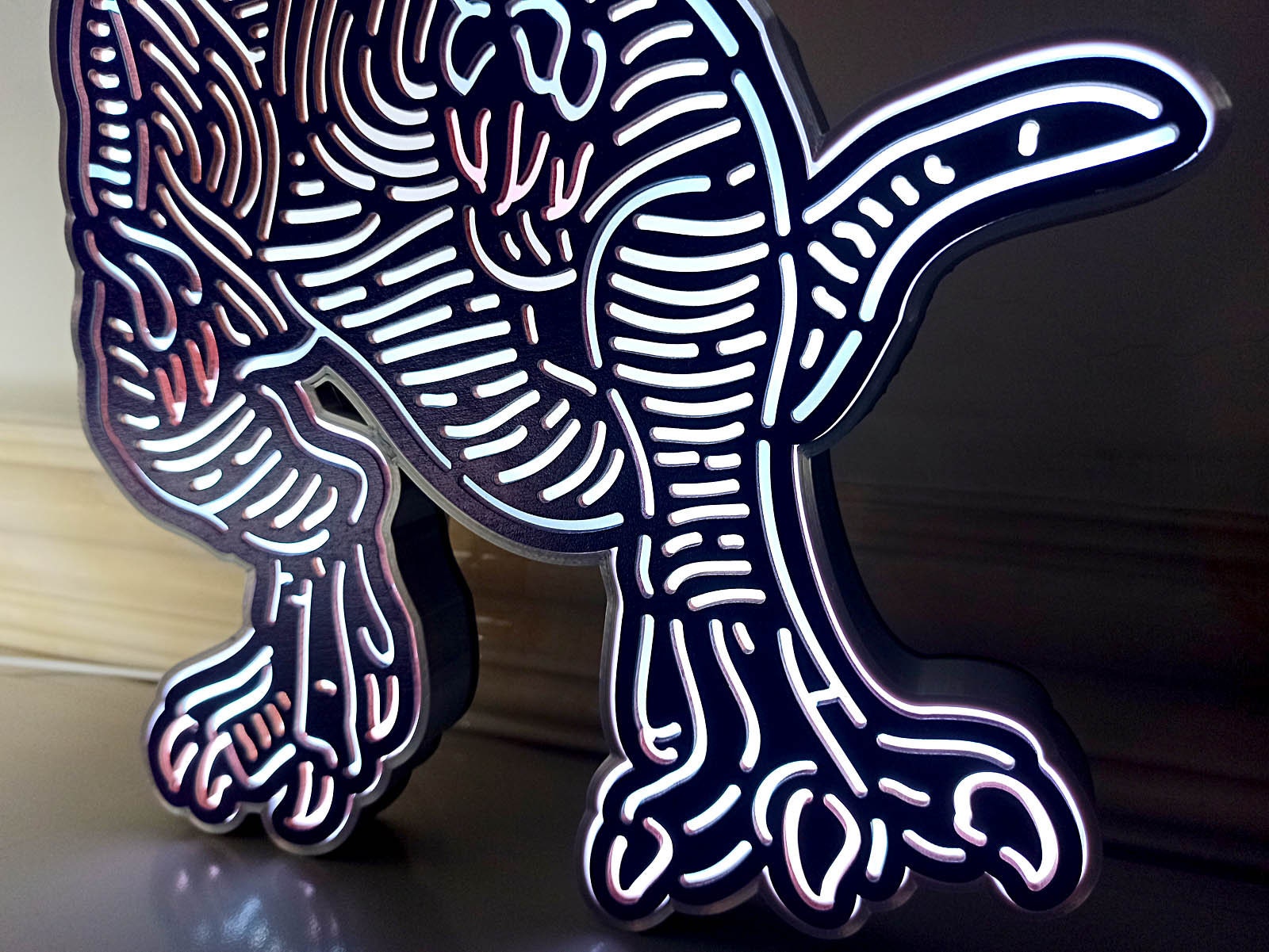 Dinosaur T-Rex LED Light, Dinosaur Led Wall Art, Dinosaur T-Rex Decoration, T-Rex Lamp, Dinosaur Desktop Ornaments, Dinosaur Toys For Child