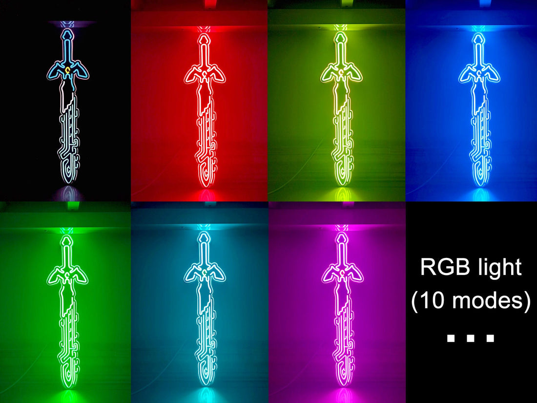 Legend of Zelda Master Sword LED Light, Master Sword Decoration, Master Sword Ornaments, Master Sword Led Wall Art, Sword Toys For Child