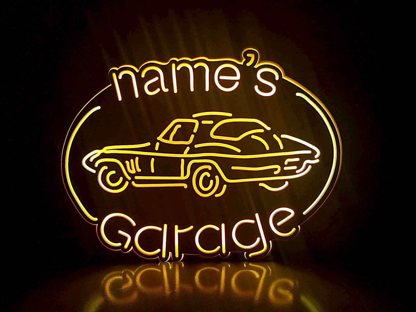 Personalized Name Garage Light Sign, Man Cave Sign, Names Led Light, Desktop Decorations, Wall Hangings, Gift for Him, Father's Day Gift