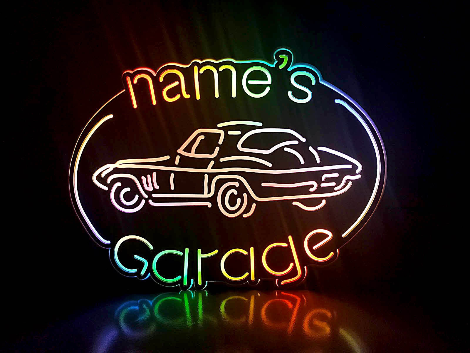 Personalized Name Garage Light Sign, Man Cave Sign, Names Led Light, Desktop Decorations, Wall Hangings, Gift for Him, Father's Day Gift