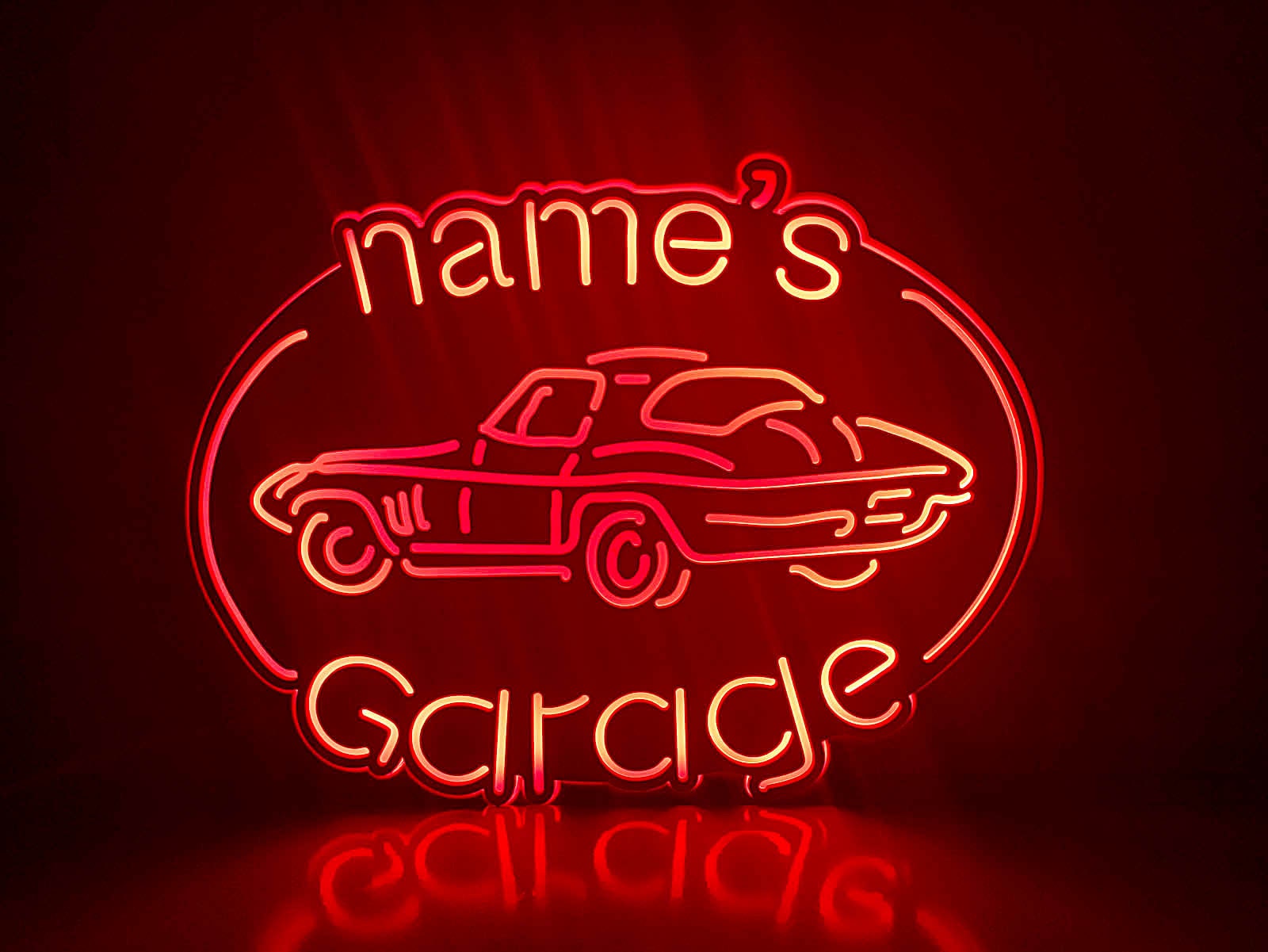 Personalized Name Garage Light Sign, Man Cave Sign, Names Led Light, Desktop Decorations, Wall Hangings, Gift for Him, Father's Day Gift