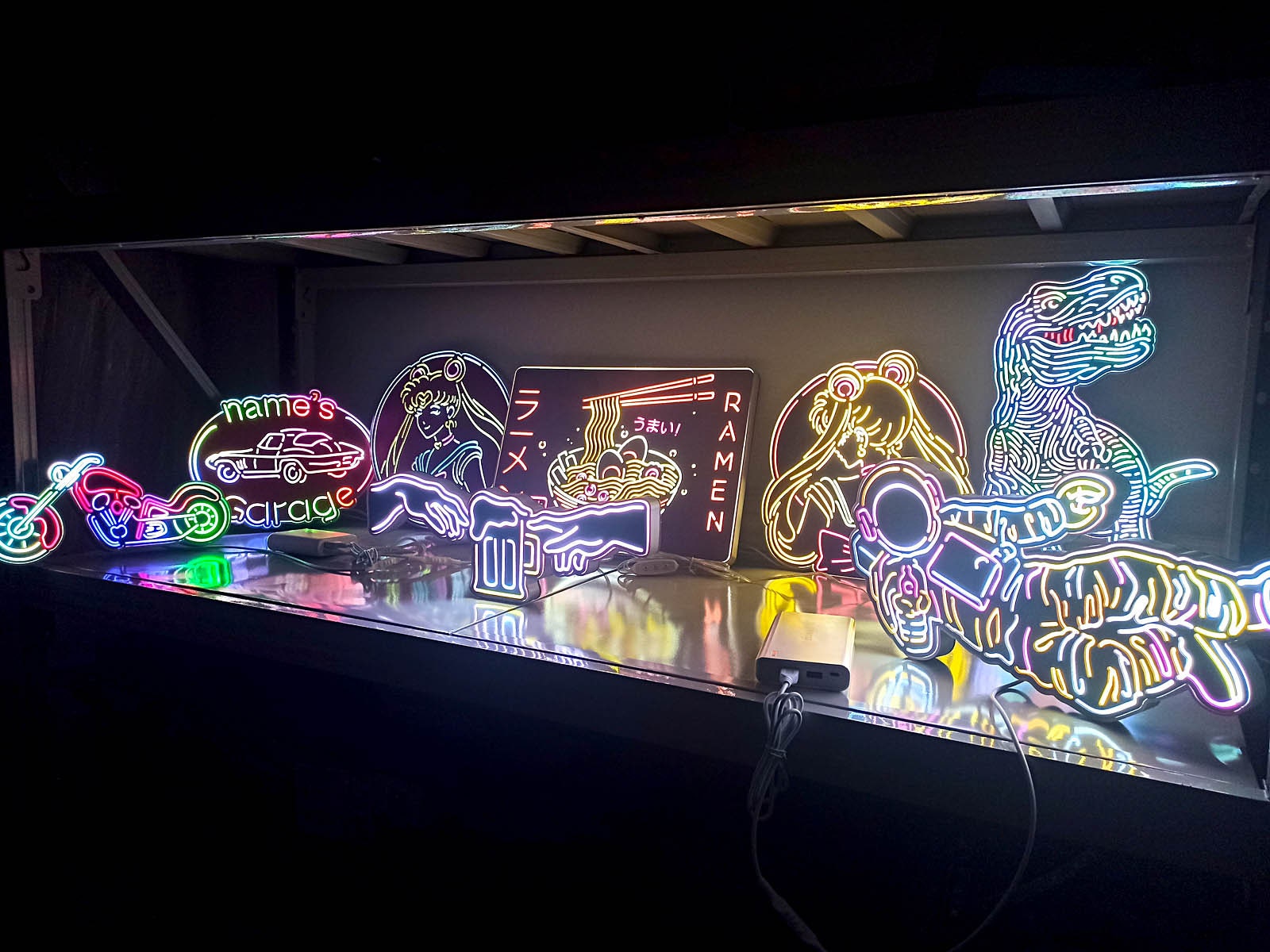 Personalized Name Garage Light Sign, Man Cave Sign, Names Led Light, Desktop Decorations, Wall Hangings, Gift for Him, Father's Day Gift